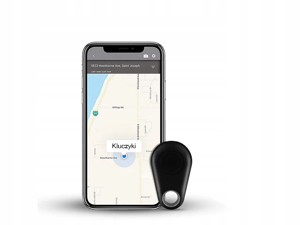 BRELOK LOKALIZATOR DO KLUCZY TELEFONU BLUETOOTH KEY FINDER NADAJNIK CZARNY