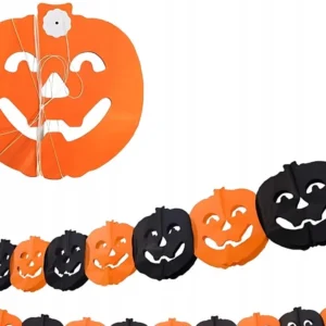 GIRLANDA DEKORACYJNA NA HALLOWEEN DYNIA/PAJĄK/NIETOPERZ PAPIEROWA 3 METRY