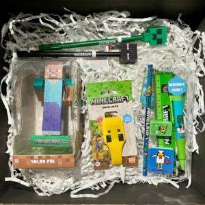 Zestaw prezentowy Minecraft dla chłopaka zegarek + zabawka + akcesoria