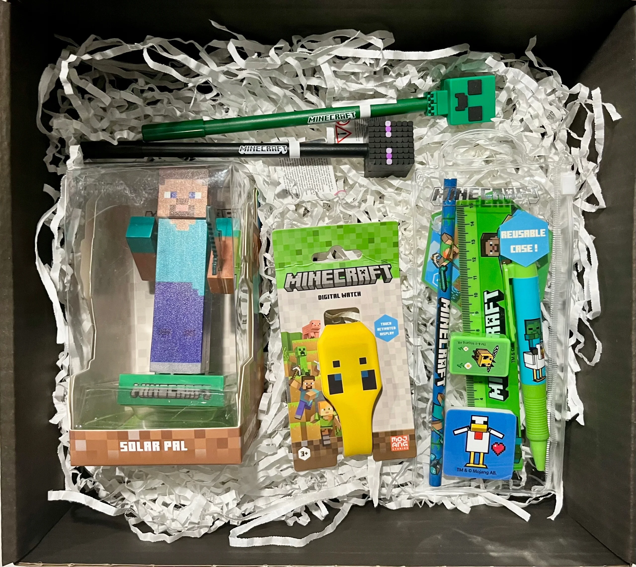 Zestaw prezentowy Minecraft dla chłopaka zegarek + zabawka + akcesoria