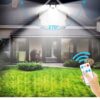 LAMPA SOLARNA LED Z 3 GŁOWICAMI OGRODOWA ZEWNĘTRZNA CZUJNIK RUCHU PILOT - obrazek 4