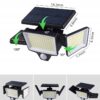 LAMPA SOLARNA LED Z 3 GŁOWICAMI OGRODOWA ZEWNĘTRZNA CZUJNIK RUCHU PILOT - obrazek 3