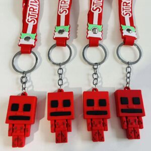 BRELOK GUMOWY FIGURKA PIXELOWA 1 SZTUKA