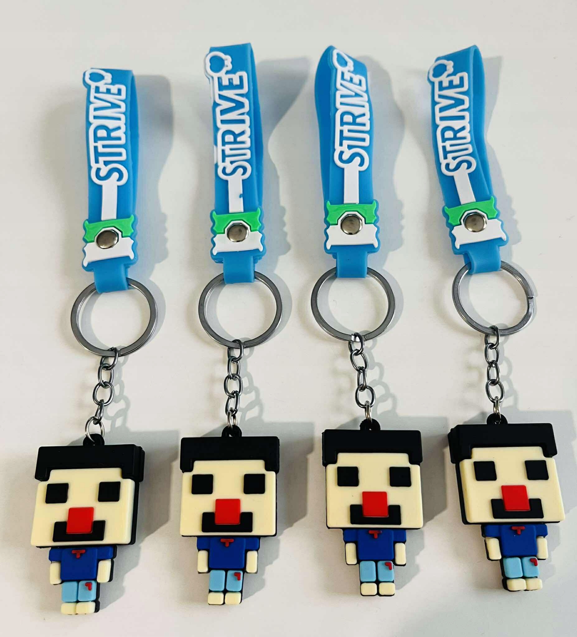 BRELOK GUMOWY FIGURKA PIXELOWA 1 SZTUKA