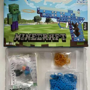 ZESTAW KONSTRUKCYJNY PISTOLET MINECRAFT DO SAMODZIELNEGO ZŁOŻENIA NA GUMKI