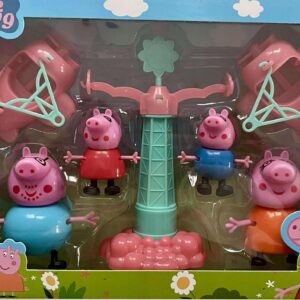 Zestaw figurek Poppa Pig – Rodzina + Karuzela Samolotowa ŚWINKA PIG