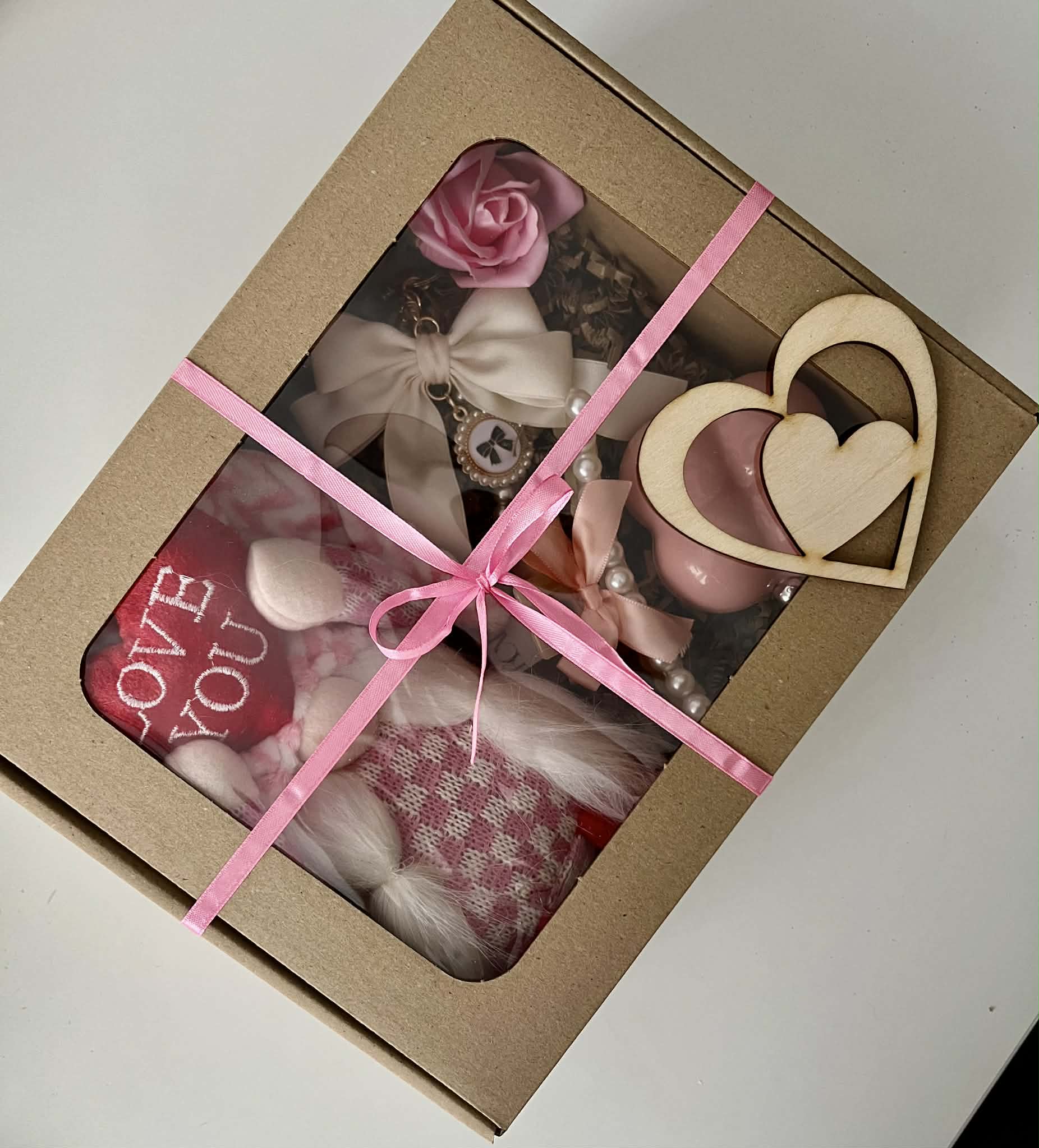 Prezent na dla Niej Zestaw Love You Klamra Miś Brelok Organizer - obrazek 4