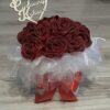Elegancki Flower Box z Czerwonymi Różami Dla Kobiet Bukiet Prezent Glamour - obrazek 4