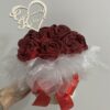 Elegancki Flower Box z Czerwonymi Różami Dla Kobiet Bukiet Prezent Glamour
