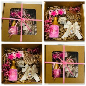 Box prezentowy dla niej PROSECCO kula do kąpieli, świeca, brelok, lusterko