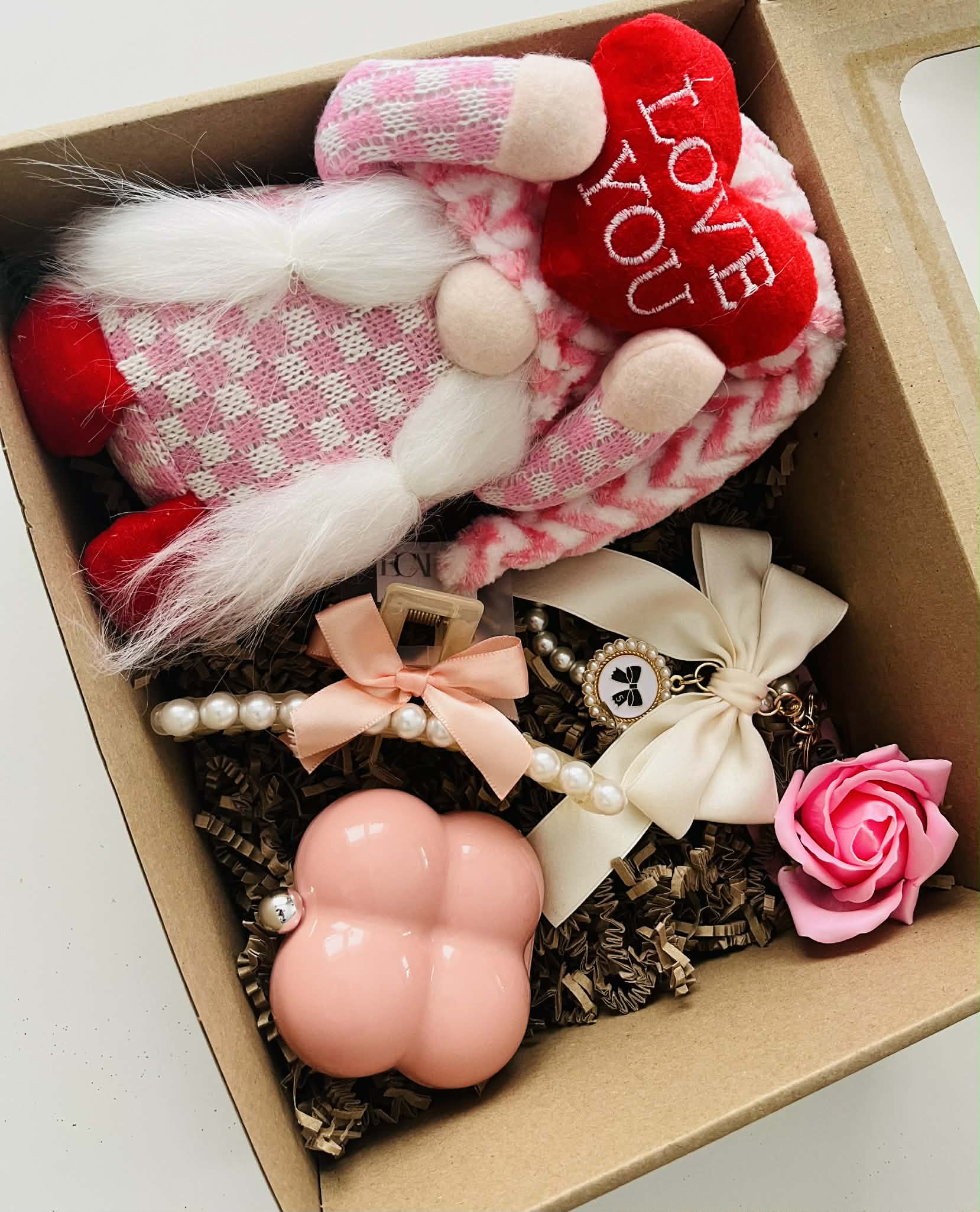 Prezent na dla Niej Zestaw Love You Klamra Miś Brelok Organizer - obrazek 5