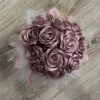 Bukiet róż Flower box pudrowe róże | Prezent dla kobiet | Róże z wstążki - obrazek 4