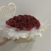 Elegancki Flower Box torebka z Czerwonymi Różami Dla Kobiet Bukiet Prezent